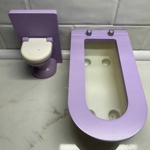 KID KRAFT BATHROOM DOLLHOUSE ACCESSORIES BATHTUB TOILET